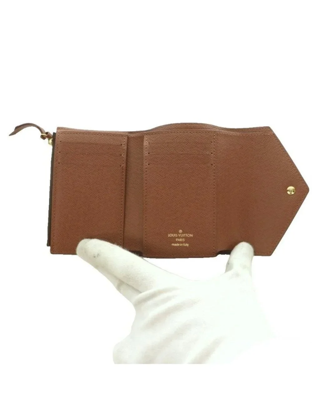 Louis Vuitton Portefeuille Victorine Monogram Trifold Wallet Compact Canvas